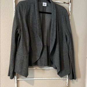 CAbi Gray Waterfall Cardigan Sweater